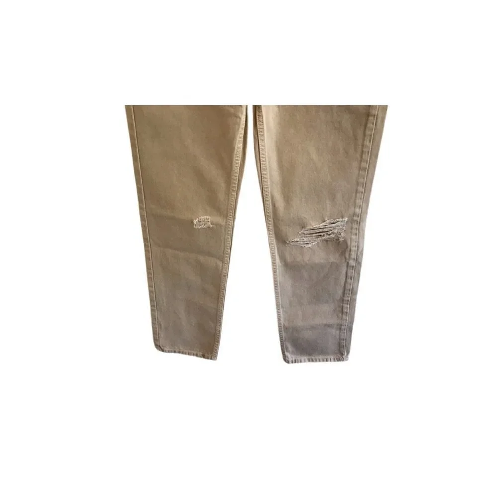 Free People Dakota Straight Leg Distressed Khaki Jeans, 25